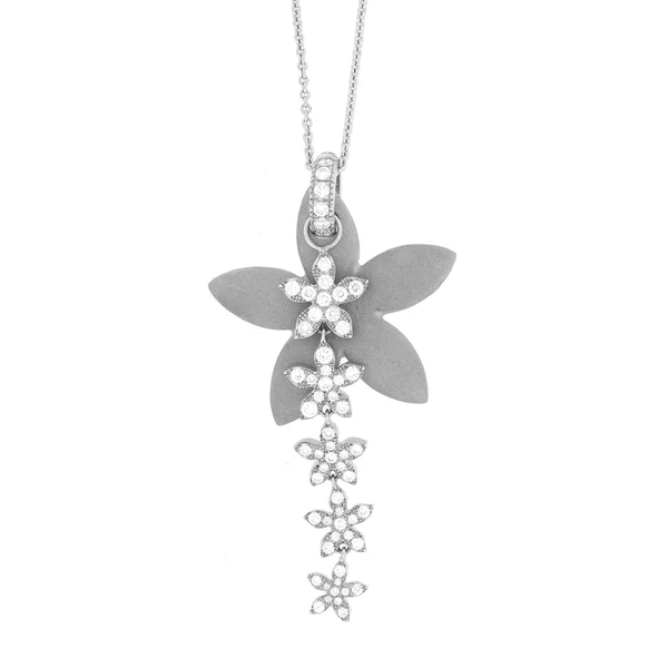 World Diamond Group girocollo pendente fiori con fiore grande in titan PDS021DDI-15336000017