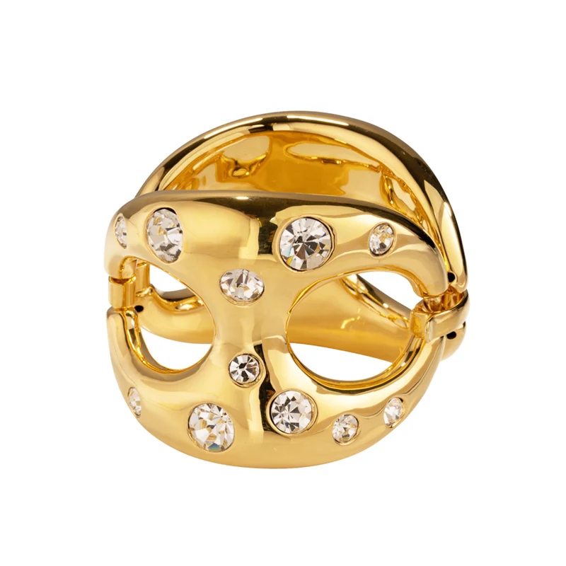 Federica Rossi bracciale Sea Collection Maglia Marina bronzo finitura PVD oro 18kt cristalli FR.BR.23